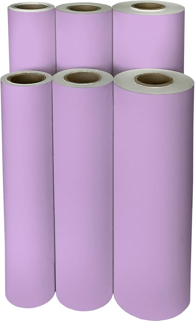 Jillson Roberts Bulk Gift Wrap, Everyday Gift Wrapping Supplies, Lavender Matte, Full Ream 833 feet x 30 inches