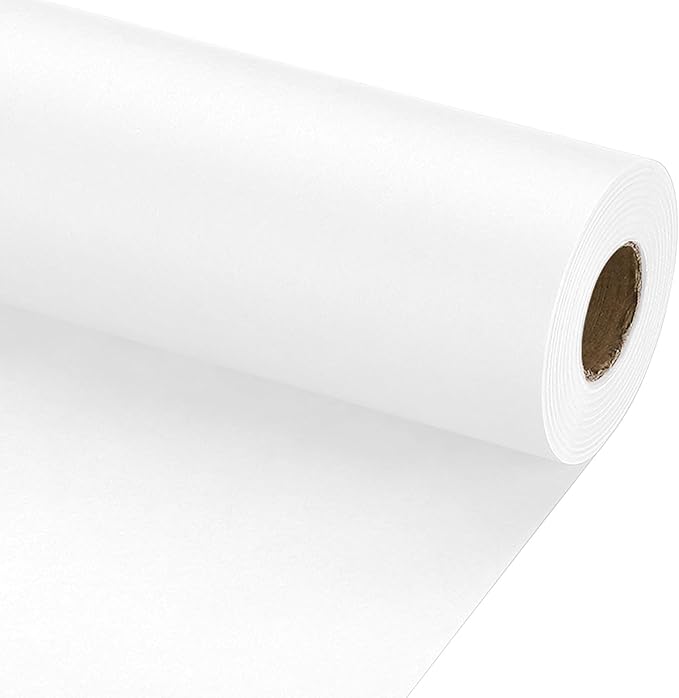 PATIKIL Wrapping Paper, 12" x 800"(66') 70 GSM Craft Paper Roll Kraft Packing Paper for Poster Bulletin Board, Gift Wrapping, White