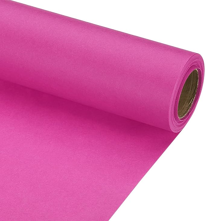 PATIKIL Wrapping Paper, 15" x 300"(25') 70 GSM Craft Paper Roll Kraft Packing Paper for Poster Bulletin Board, Gift Wrapping, Rose Pink