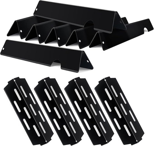 RuiTEERS Grill Flavorizer Bars for Weber Genesis II E-410, S-410, LX E-440, S-440, Weber Genesis 2 66041, 66033, 66796, Heat Deflectors BBQ Grill Heat Plate, 17" Porcelain Steel Grill Flavor Bars