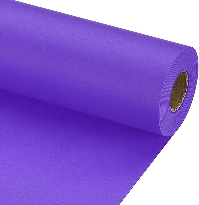 PATIKIL Wrapping Paper, 15" x 800"(66') 70 GSM Craft Paper Roll Kraft Packing Paper for Poster Bulletin Board, Gift Wrapping, Violet Blue