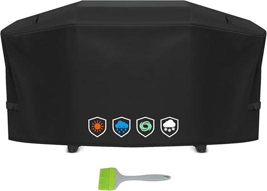 EZ-DONGTENG Grill Cover fit for Weber Slate 30" Rust-Resistant Griddle, Heavy-Duty 600D Waterproof Cover for 3400119 Weber Slate 30 inch Flat Top Griddle Grill Cover
