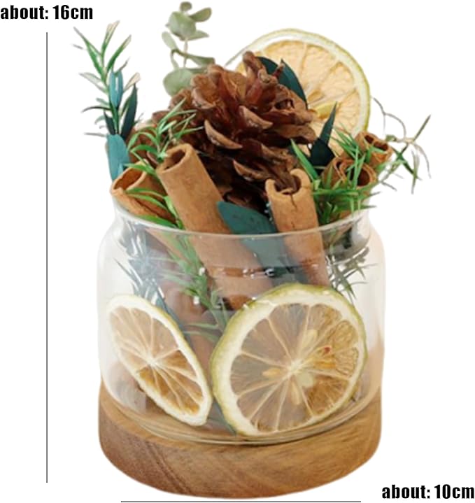 DIY Dried Flower Aromatherapy Kit with Natural Plant Essential Oils, Naturally Dried Flowers and Herbs Ornaments for DIY Flower Craft, Vintage Holiday Decor, Christmas (#A)