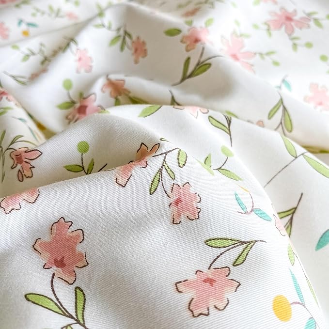 LifeTB 3 Pieces Girls Floral Comforter Set Twin XL Pink Flower Bedding Comforter with 2 Pillowcases Fluffy Cozy Cottagecore Bedding Boho Farmhouse Vintage Botanical Comforter Set for All Seasons
