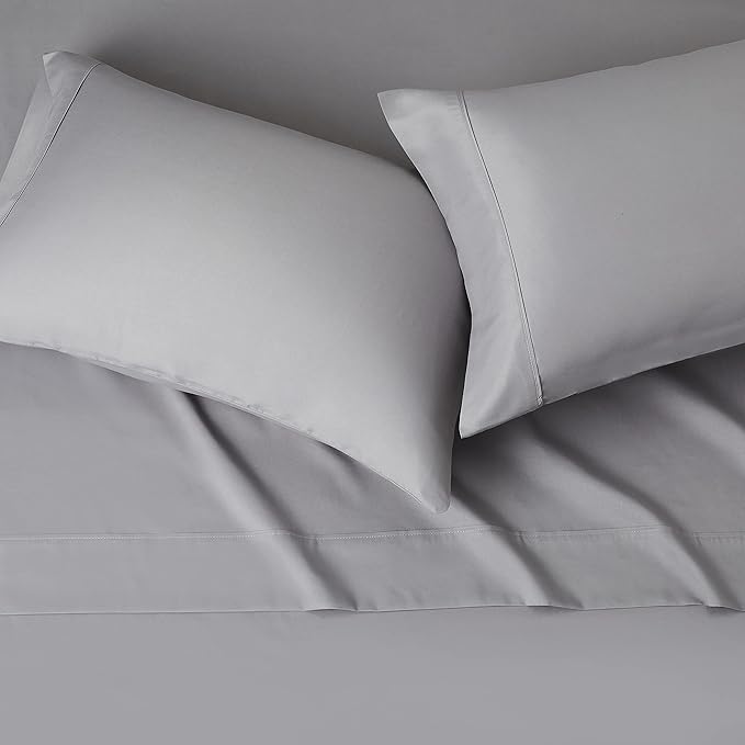 Amazon Basics Lightweight Super Soft, Wrinkle-Free Luxury Microfiber 4 Piece Bed Sheet Set with 14-Inch Deep Pockets, Full, Dark Gray, Solid