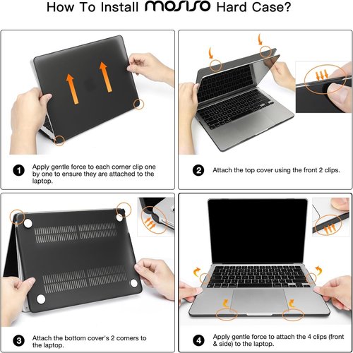 MOSISO MacBook Air 13-Inch Case - Hard Shell with Keyboard Cover, Screen Film & Pouch | Air Blue