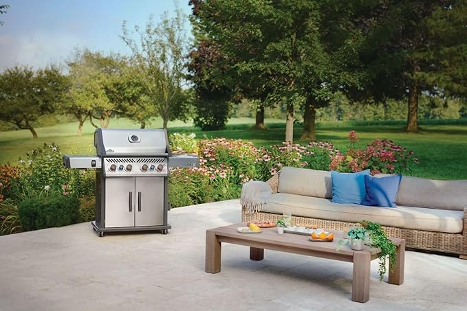 Napoleon Rogue PRO-S 525 Propane Gas Grill with Infrared Side and Rear Burners, Stainless Steel, Durable 6-Burner BBQ