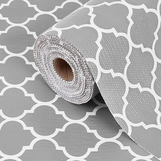 Drawer Shelf Liner for Kitchen Cabinets, Non Adhesive Slip Resistant Shelf Paper Easy to Clean, Strong Grip Thickened Waterproof Washable Mats for Pantry Shelves Cupboard Dresser, 24 in x 20 FT