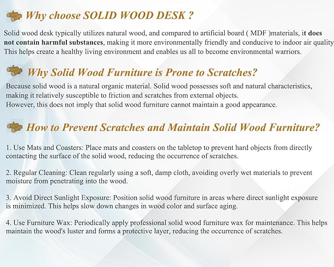 IBF Solid Real Wood 55 Inch Computer Desk, Rustic Writing Study Table for Student, Natural Wooden and Metal Gaming Home Office Desk, Farmhouse Industrial Modern Executive Work Desk Workstation, Brown