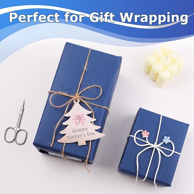 Vanhench 24"x1500"(125') Lake Blue Wrapping Paper for Birthday, Solid Color Art Kraft Craft Paper for Gift Wrapping, Bouquet Flower Crafts Packing Poster Bulletin Board