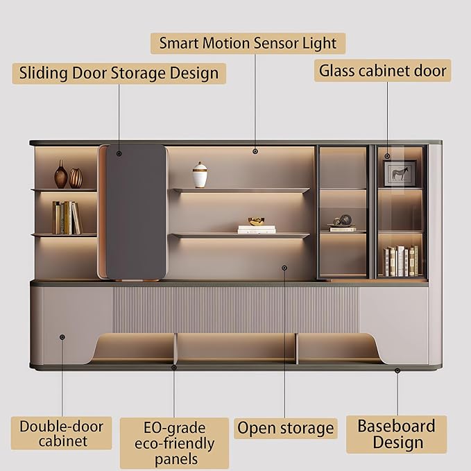 Modern L Shaped Desk, 86.6 inch Large Desk with Storage, Executive Desks for Home Office No Installation Required with Drawers and Lockable, Without Desk or Computer Chair (Filing Cabinet)