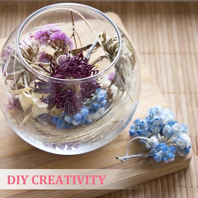 PATIKIL Mini Dried Gypsophila Flower Kit, 30Pcs 4 Inch Yellow Natural Pressed Floral Bundles with Tweezer for DIY Resin Crafts Gift Wedding Christmas Card Decor Flower Bouquets
