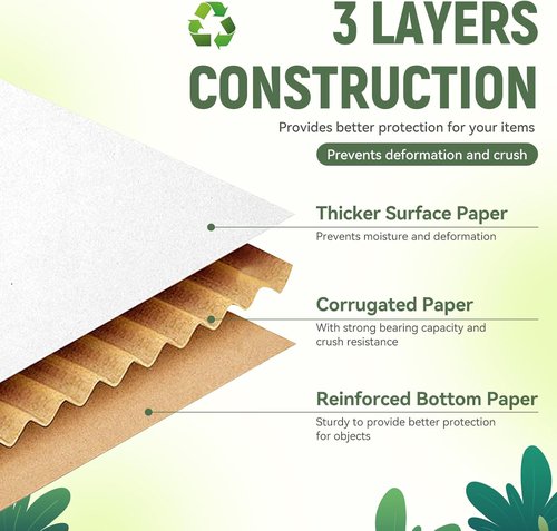 Regine Switzerland Shipping Boxes - 10 Pack White Corrugated Cardboard | 13"x10"x2" for Small Business