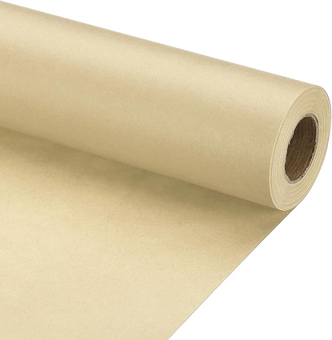 PATIKIL Wrapping Paper, 15" x 500"(42') 70 GSM Craft Paper Roll Kraft Packing Paper for Poster Bulletin Board, Gift Wrapping, Brown