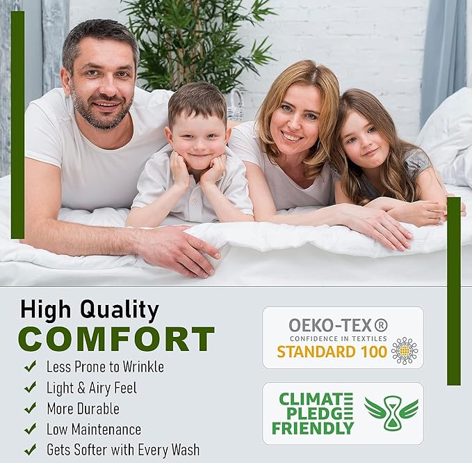 RUVANTI 100% Cotton Split King Sheets Sets for Adjustable Bed, 5 PCs, Soft & Breathable Percale Weave Bedding, Deep Pocket 16", Hotel Standard, Crisp Cool Feel & Durable, Floral Sheet, Floral Bliss