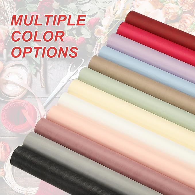 PATIKIL Flower Wrapping Paper 29.5 Ft x 22.8 Inch, Cotton Wrapping Flower Paper Tissue Paper for Flower Bouquet Gift Wrapping Valentine's Day Graduation Gift Floral Wrap, Light Brown