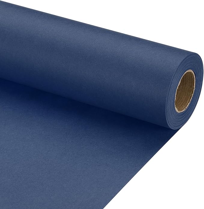 PATIKIL Wrapping Paper, 15" x 500"(42') 70 GSM Craft Paper Roll Kraft Packing Paper for Poster Bulletin Board, Gift Wrapping, Navy Blue