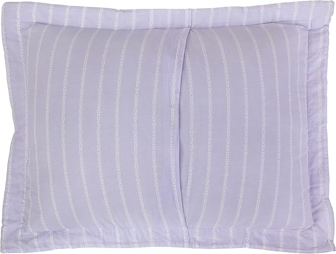 Laura Ashley - King Quilt Set - Cotton Reversible Bedding with Matching Shams, Lightweight & Soft Decor (Keighley Lilac, King)