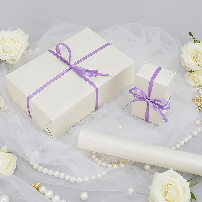 Donyang White Wrapping Paper, 17inch x 33ft Matte Metallic White Solid Color Wrapping Paper Roll, Gift Wrapping Paper for Birthday, Christmas, Baby Shower, Wedding, Valentine's Day, Arts & Crafts