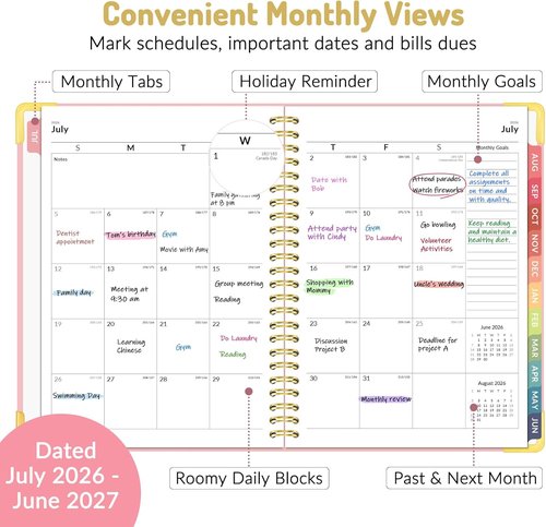 Forvencer Academic Planner 2026-2027 - Hardcover Weekly & Monthly Calendar | 6" x 8", Olive Green