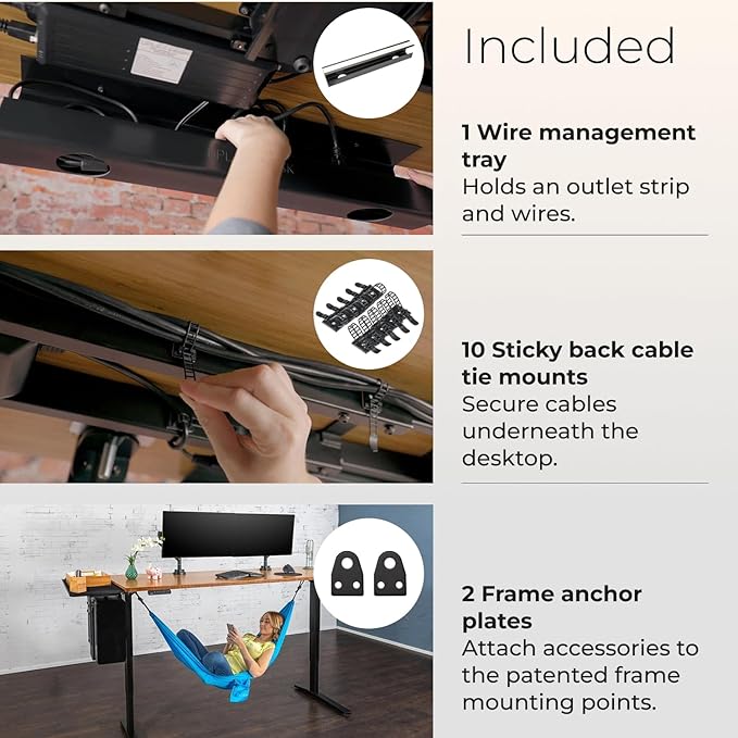 UPLIFTDESK V2 2-Leg Cherry Laminate Wood Standing Desk – Adjustable Height, Advanced 1-Touch Memory Keypad, Under Desk Cable Management, Wire Grommets & Rocker Board (Black C-Frame, 72 x 30 inch)