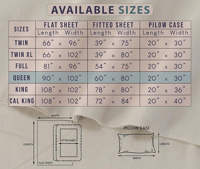 RUVANTI Flannel Sheets Queen Size - 100% Cotton Double Brushed Bed Sheets, Deep Pockets 16 Inches Queen Sheet Set, All Seasons Breathable & Extra Soft - Warm & Cozy, 4 Piece, Peach & Black Plaid