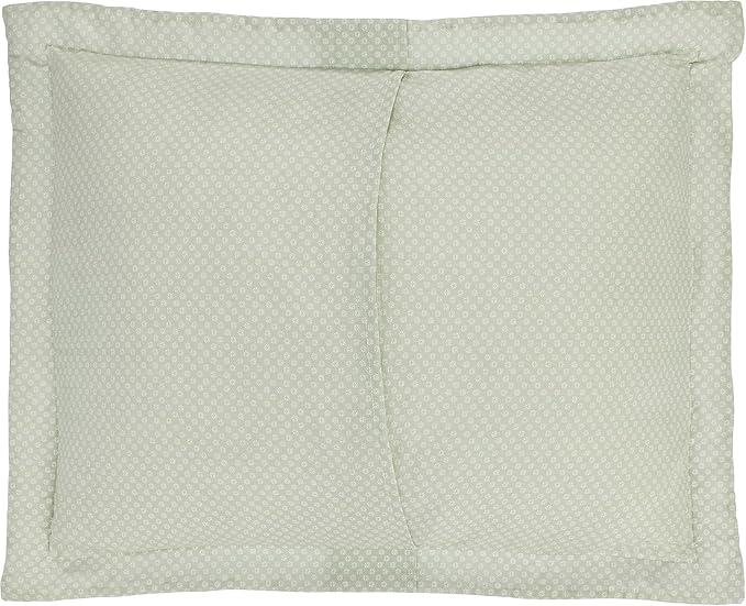 Laura Ashley - Queen Quilt Set, Soft & Reversible Cotton Floral Bedding with a Medium Weight Feel, 3 Piece Bed Set with Matching Pillowcases (Bedford Green/Off-White)