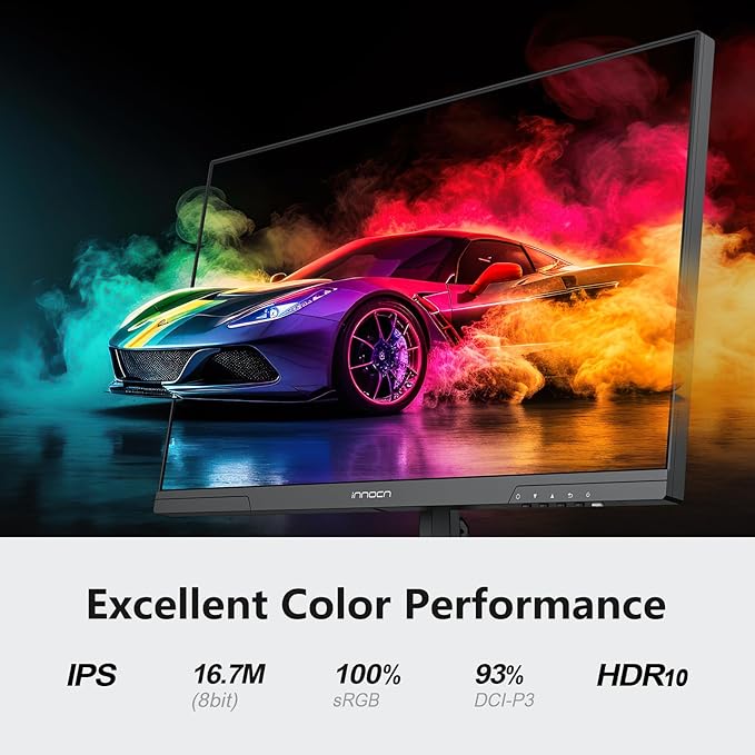 INNOCN 24.5 Inch Gaming Monitor 1440P 240Hz QHD 2K PC Desktop Gaming Screen Fast IPS HDMI 2.1 Display, DisplayPort, Built-in Speaker, 25G2S
