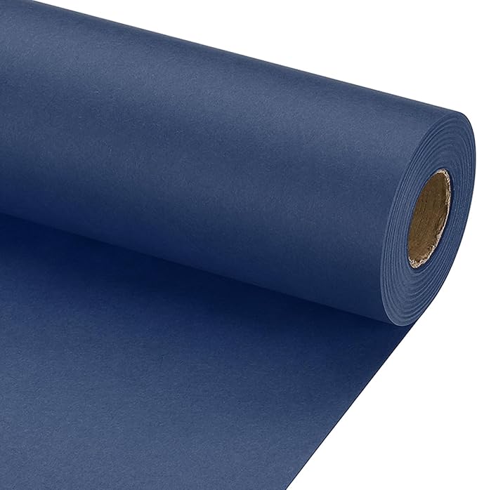 PATIKIL Wrapping Paper, 12" x 800"(66') 70 GSM Craft Paper Roll Kraft Packing Paper for Poster Bulletin Board, Gift Wrapping, Navy Blue