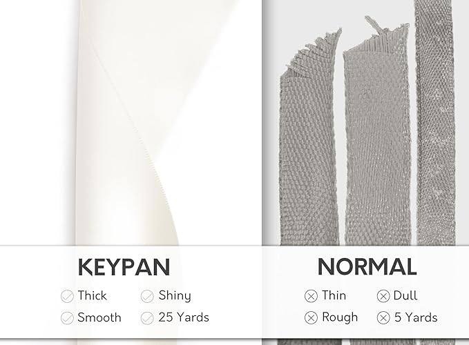 Ivory Satin Ribbon 2.5 Inch Double-Faced Polyester Cream Ribbons 25 Yards for Christmas Gift Bows Crafts Floral Bouquet Wedding Invitations