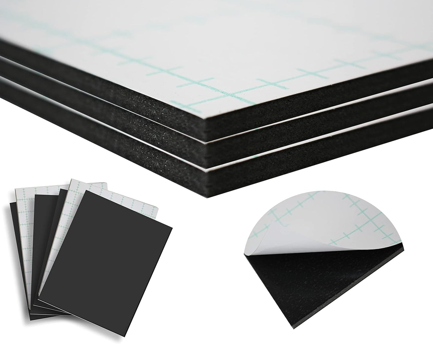 Skiennix Self-Adhesive Foam Board - 30x40 Inches, 25 Pack, Acid-Free, 3/16 Inch Thick, Black