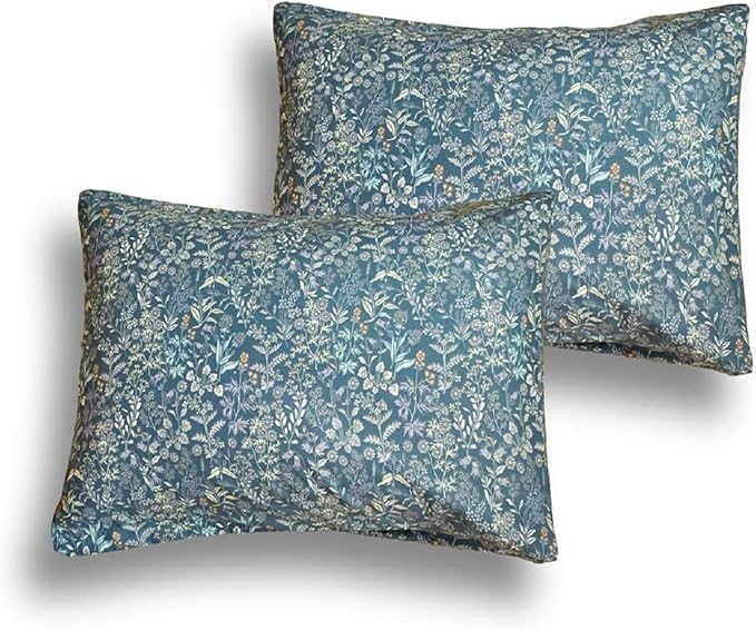 Blue Floral Comforter King Size Comforter Set Fluffy Soft Floral Bedding Comforter for Girls Women Vintage Blue Flower Comforter Set Boho Cottagecore Comforter with 2 Pillowcases for All Season