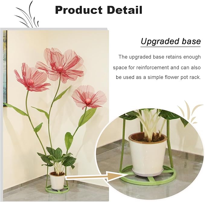 Giant Flowers for Decoration,Wedding Reception Essential Decoration,5.6 Ft Tall Artificial Silk Flower,Party Banquet Background Decor,Home Decor（Red）