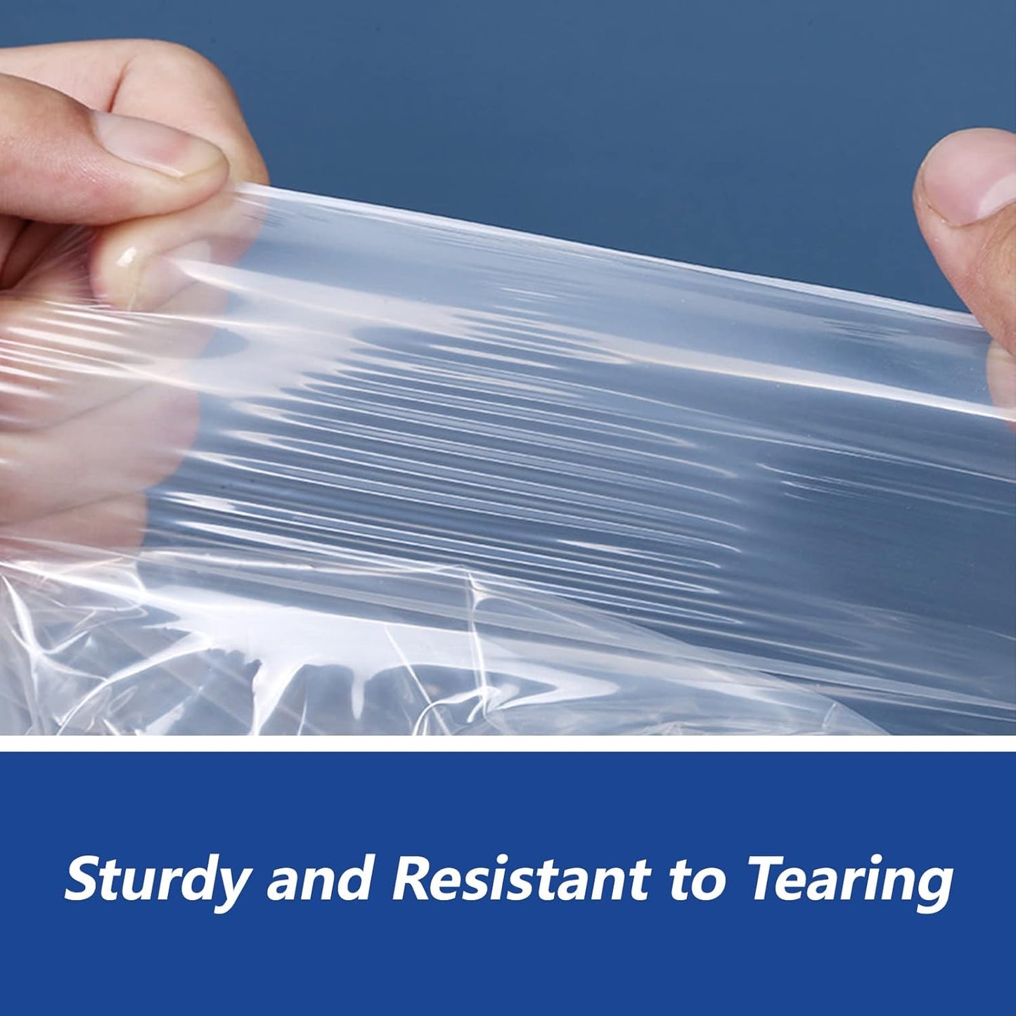 Skiennix Clear Poly Bags | 12" x 15" (100 Count) - Self-Seal with Suffocation Warning for Clothing & FBA