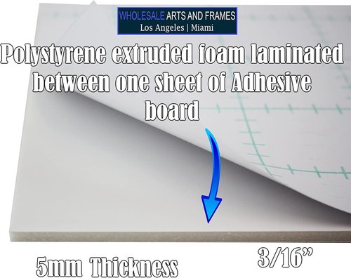 Self-Adhesive Foam Board 8.5x11 - 10 Pack | Acid-Free, Thick, Sticky Mounting Boards in White
