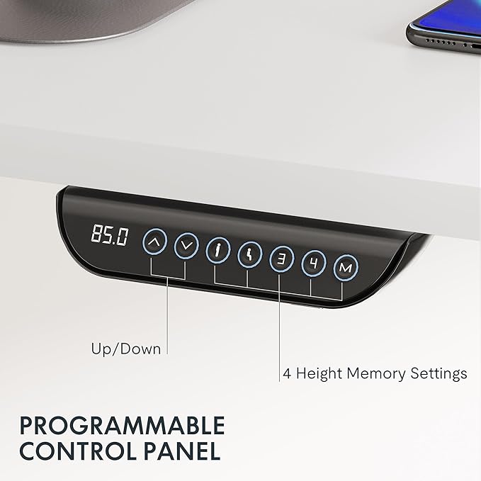 FLEXISPOT E6 MAX Dual Motor 3 Stages Standing Desk 48x30 Inch Whole-Piece Board Electric Height Adjustable Stand Up Desk 150KG Load Capacity(White Frame + White Desktop)