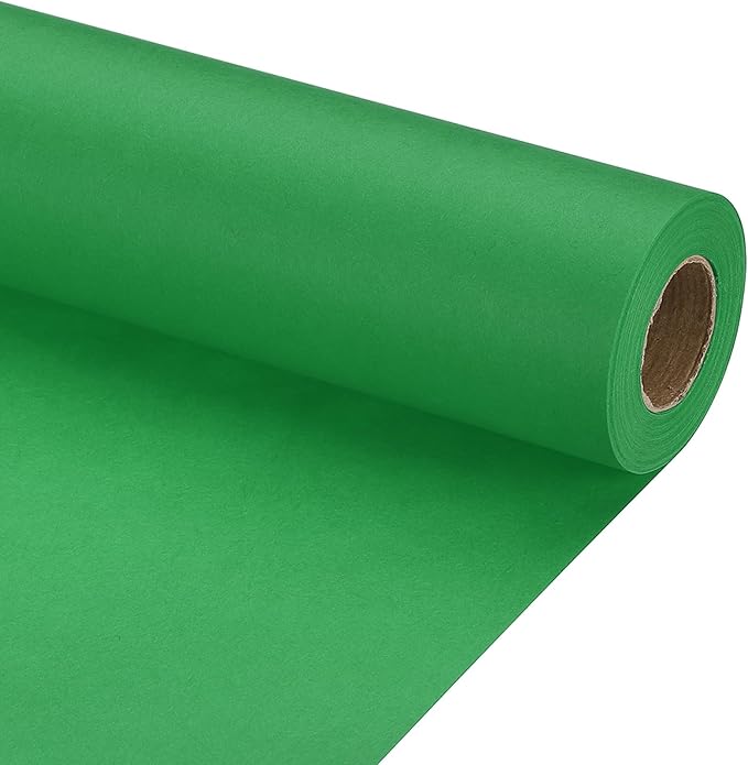 PATIKIL Wrapping Paper, 15" x 500"(42') 70 GSM Craft Paper Roll Kraft Packing Paper for Poster Bulletin Board, Gift Wrapping, Green