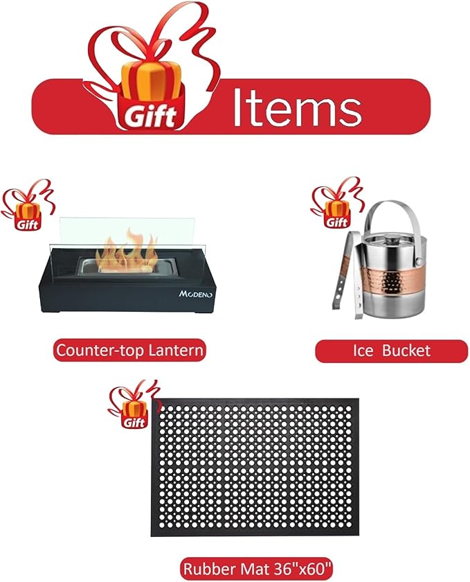 Elementi | Bundle Sonoma Gas Fire Pit Cast Concrete Rectangular Dining Fire Table, Outdoor Fire Pit Electronic Ignition | Canvas Cover, Lava Rock Included | Natural Gas