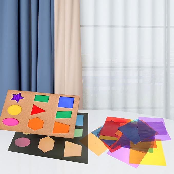 SOLUSTRE 84 Sheets Colored Cellophane Sheets Colors Multi-colored Transparent Wrapping Film for DIY Crafts Candy Handmade Decorations