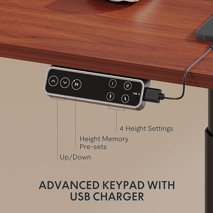 FLEXISPOT E6 Pro Oval Leg Dual Motor 3 Stages Standing Desk 55x28 Inch Electric Height Adjustable Whole-Piece Board Electric Sit Stand Up Desk 150KG Load Capacity (Black Frame + Mahogany Desktop)