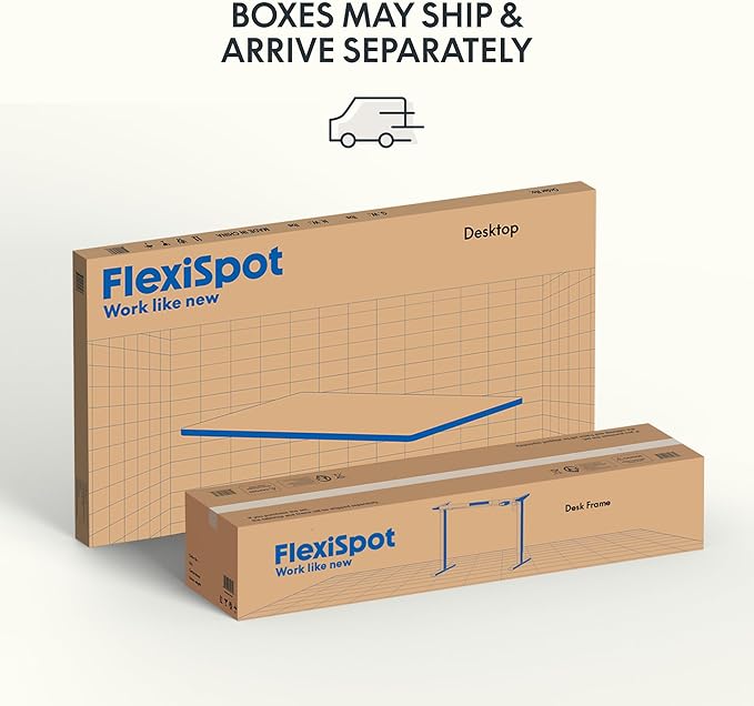 FLEXISPOT EN1 Bamboo Standing Desk, 55 x 28 Inches One-Piece Electric Adjustable Height Sit Stand Table, Home Office Stand Up Desk (Black Frame + Bamboo Curved Desktop, 2 Packages)