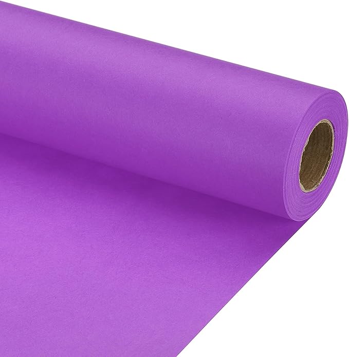 PATIKIL Wrapping Paper, 15" x 500"(42') 70 GSM Craft Paper Roll Kraft Packing Paper for Poster Bulletin Board, Gift Wrapping, Dark Purple