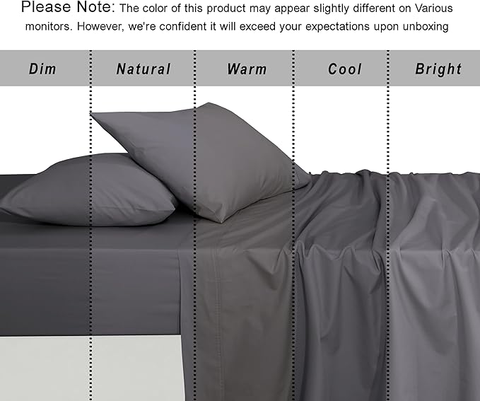 RUVANTI 100% Organic Cotton Sheets Queen Size, Percale Weave, GOTS Certified, 4-Piece Set, Deep Pocket 15", Crisp & Breathable, Soft Durable Bedding, Sábanas Algodón Orgánico – Silver Filigree