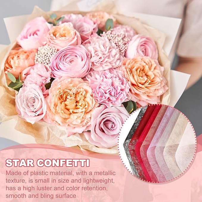 YELARXI Flower Wrapping Paper, Cotton Wrapping Flower Paper, Non-Woven Waterproof Floral Bouquet Wraps - Fitting for (Florist Supplies/Gift) 11.8 x 11.8 Inch & 38 Pack & White