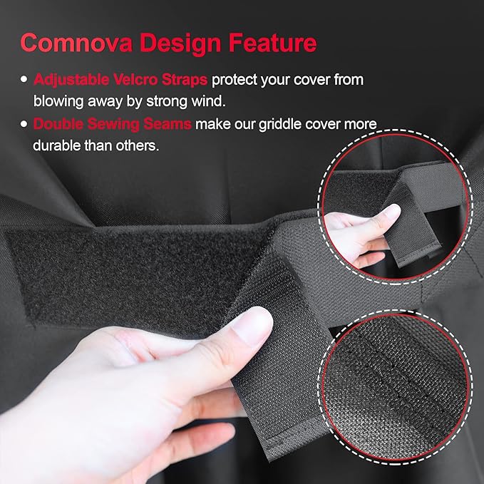 Comnova Grill Cover for Traeger Flatrock - Premium Flat Top Griddle Cover for Traeger Waterproof & Heavy Duty, 600D Gas BBQ Cover Accessory for Treager Flatrock Flat Top Grills (BAC751)