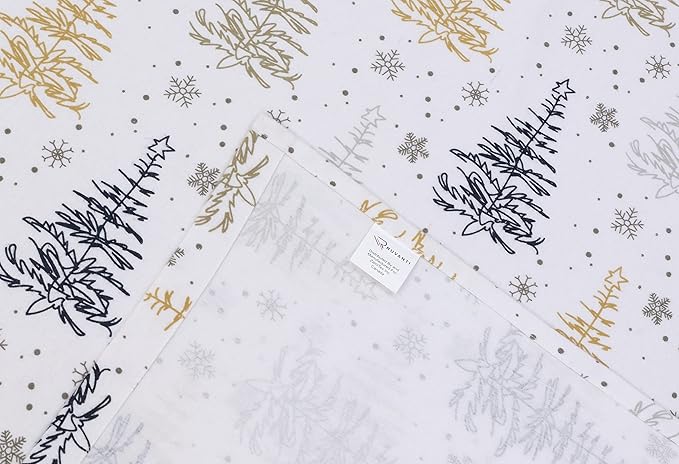 RUVANTI Flannel Sheets Twin Size - 100% Cotton Double Brushed Twin Sheets Set, Deep Pockets 16 Inches, All Seasons Breathable & Extra Soft Bed Sheets, Warm & Cozy, 3 Piece, Christmas Tree