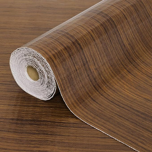 Drawer Shelf Liner for Kitchen Cabinets, Non Adhesive Slip Resistant Shelf Paper Easy to Clean, Strong Grip Thickened Waterproof Washable Mats for Pantry Shelves, Cupboard, Wood Grain, 24 in x 10 FT