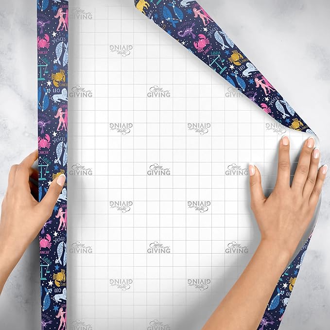 Jillson Roberts Bulk Gift Wrap, Everyday Gift Wrapping Supplies, Astrology, 1/2 Ream 417 feet x 30 inches
