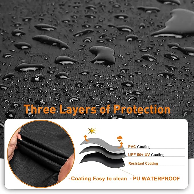 Kinetrail Grill Cover, Universal 30" BBQ Grill Cover for Outdoor Grill, Waterproof, Weather Resistant, Fade Resistant Gas Grill Cover with Adjustable Double Straps for Weber, Char-broil, Nexgrill, etc