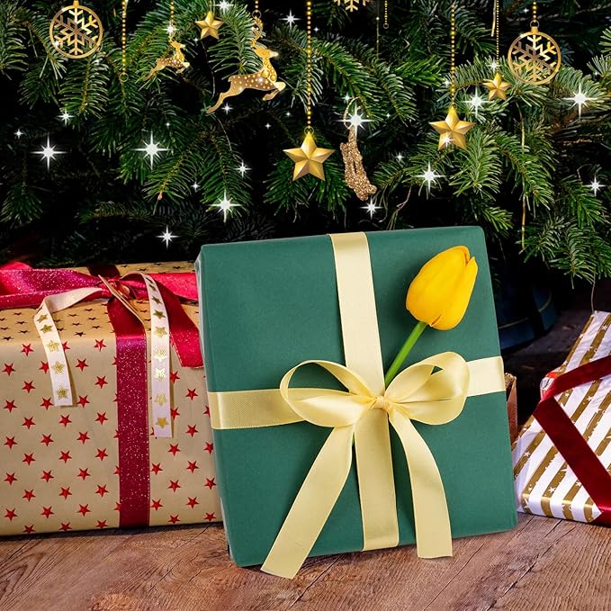 Vanhench 24"x1500" (125') Christmas Dark Green Wrapping Paper for Gift & Bouquet Flower, Solid Color Art Kraft Craft Paper for Birthday, Floor Covering, Bulletin Board, Construction, Moving Supplies
